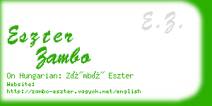 eszter zambo business card